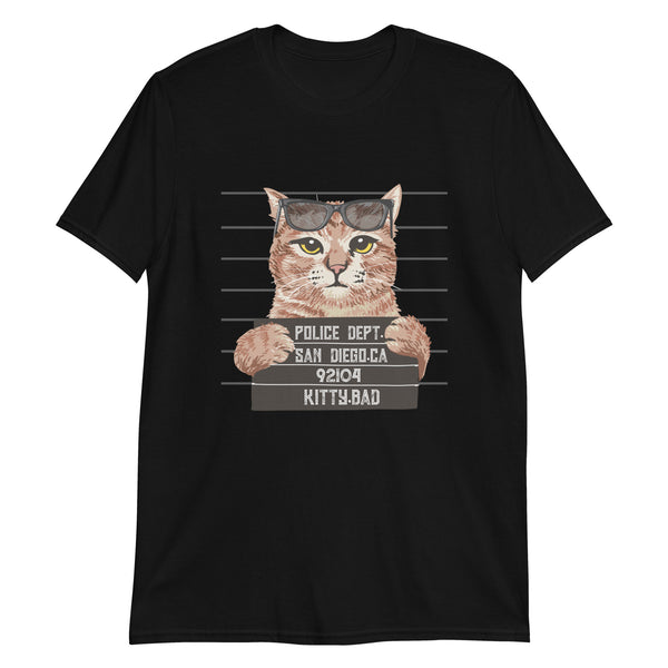 Cat Mugshot Short-Sleeve Unisex T-Shirt