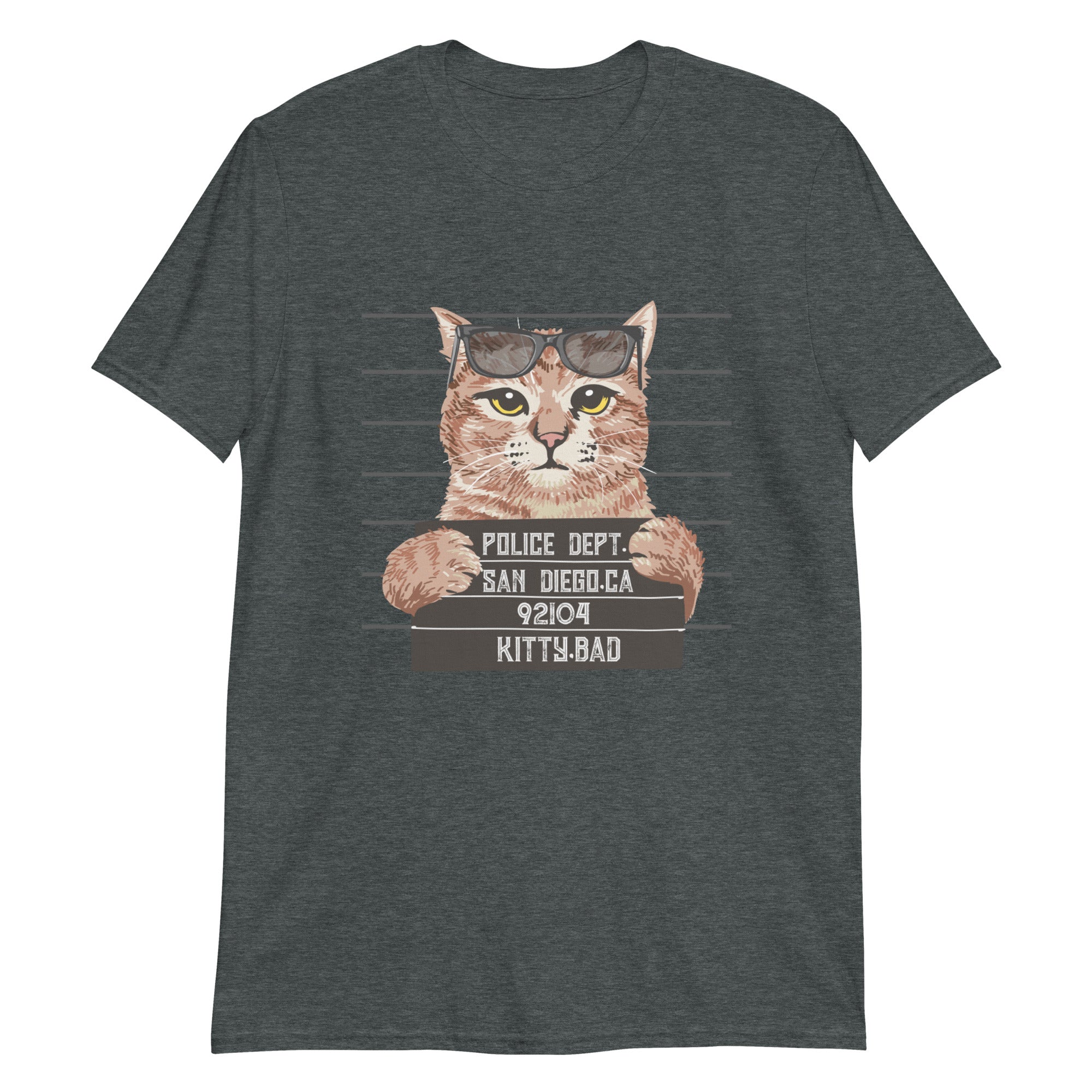 Cat Mugshot Short-Sleeve Unisex T-Shirt