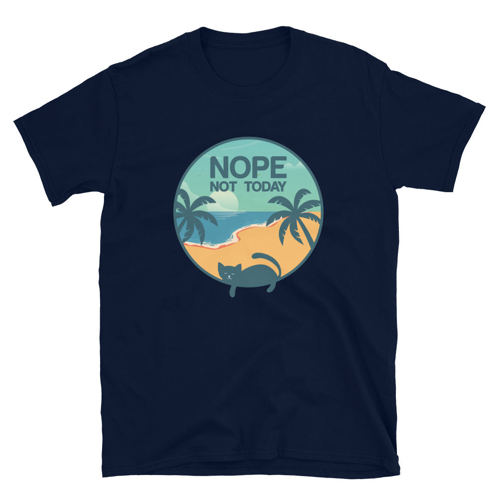 Nope Not Today Cat Short-Sleeve Unisex T-Shirt