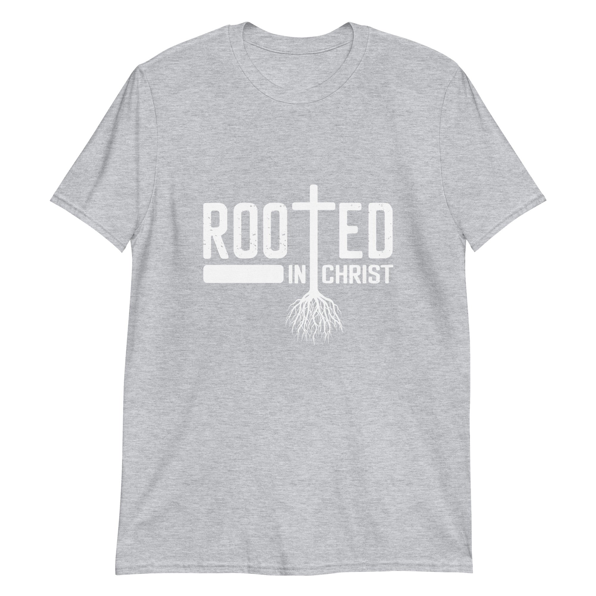 Rooted in Christ Christian Short-Sleeve Unisex T-Shirt