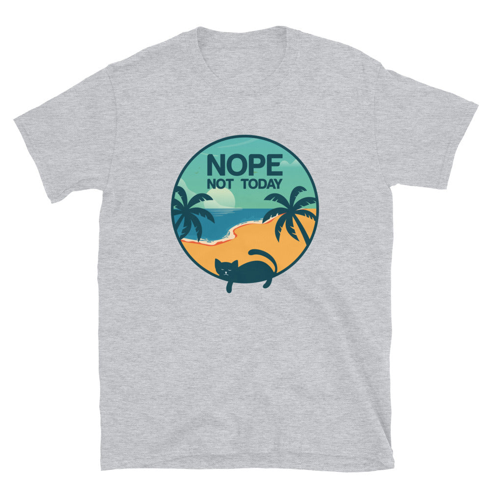 Nope Not Today Cat Short-Sleeve Unisex T-Shirt