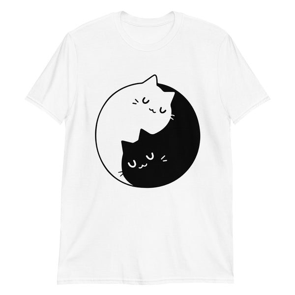 Kittty Cat Ying Yang Short-Sleeve Unisex T-Shirt