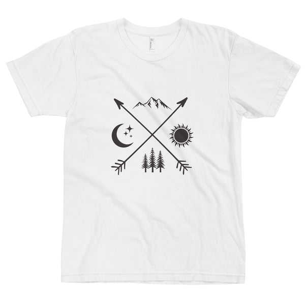 Sun Moon Pines Camping Unisex T-Shirt