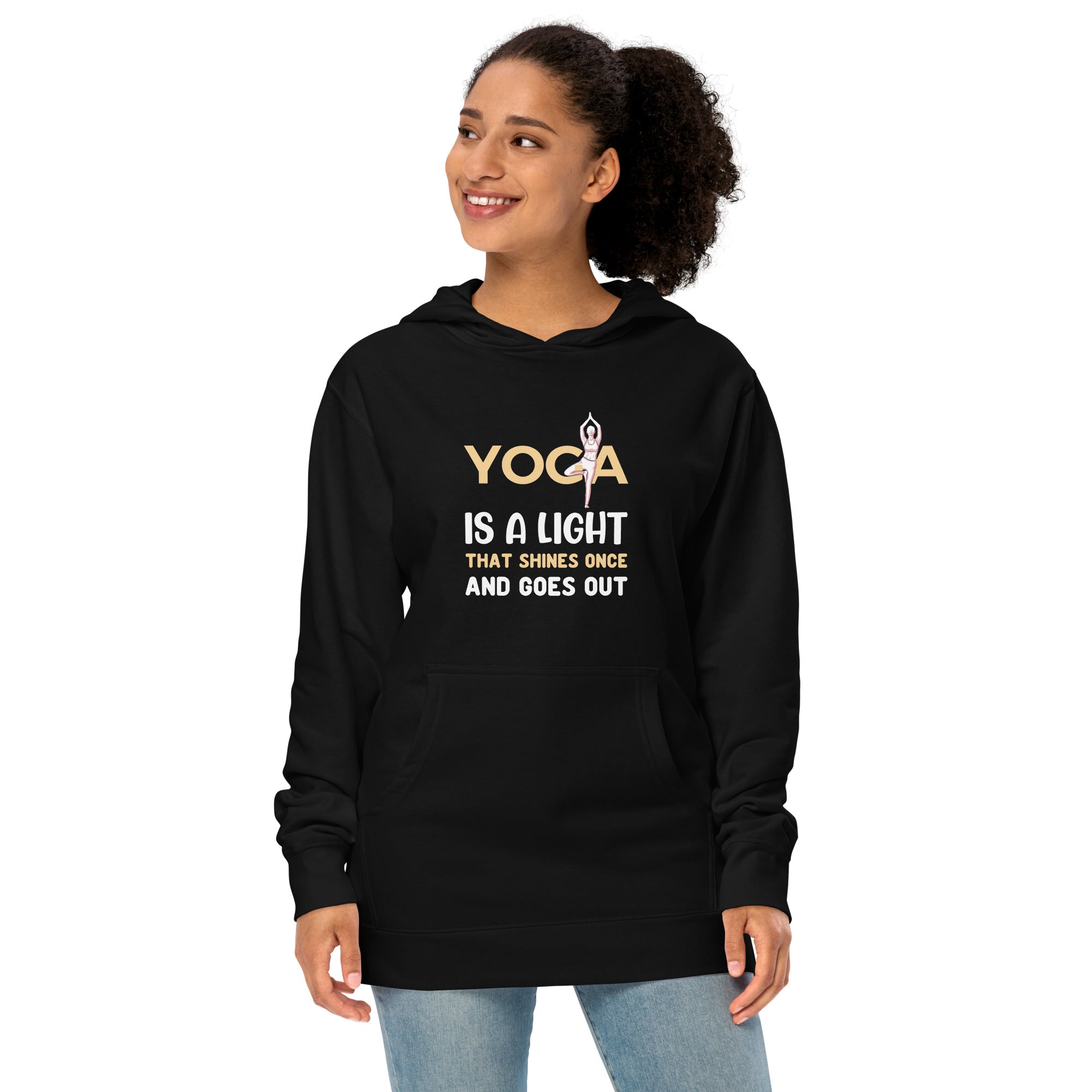 Yoga is a Light Unisex midweight hoodie