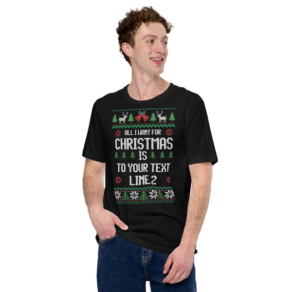 All I Want For Christmas Is To Your Test Line Unisex t-shirt