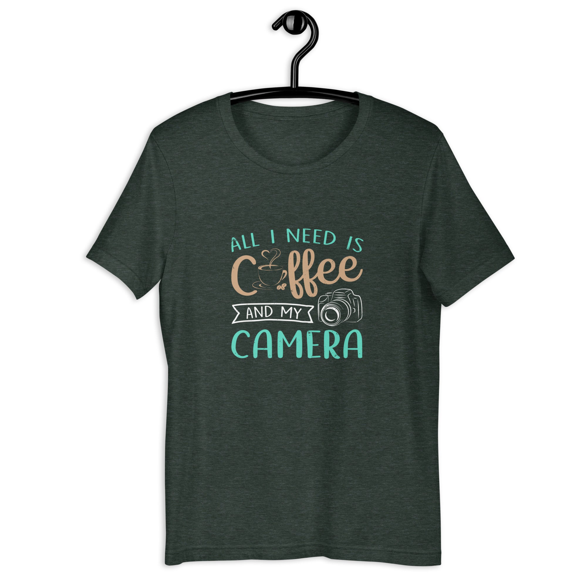 All I Need is Coffee and My Camera Unisex t-shirt
