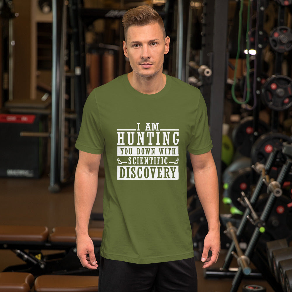 Hunting with Science Unisex t-shirt