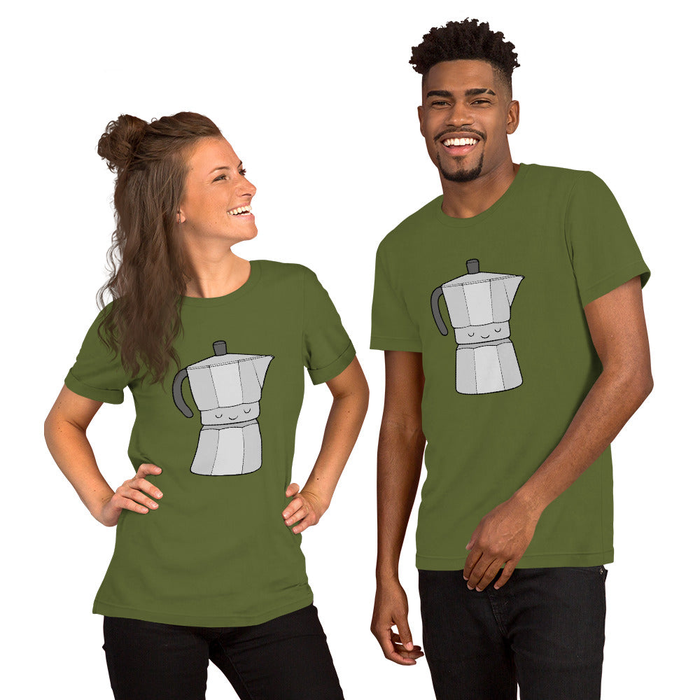 Happy Coffee Perculator Unisex t-shirt